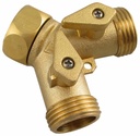 2-HOSE ADAPTER BRASS N80C