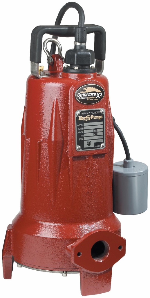 2 HP 1-Phase 208-230V Omnivore Grinder Pump Auto with 25' Cord