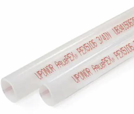 3/4" Uponor AquaPEX White, Red Print, 20-ft. straight length, 300 ft. (15 per bundle)