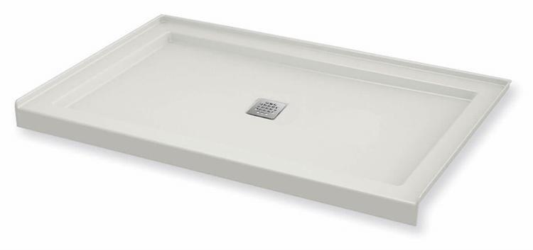 B3Square 6034 Center Drain Alcove Shower Base