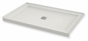 B3Square 6034 Center Drain Alcove Shower Base