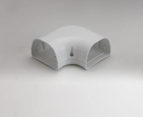 LD 3.5" 90 FLAT ELL WH 92