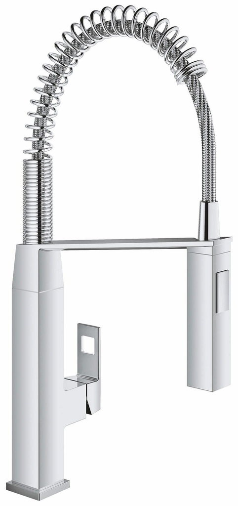Eurocube Kitchen Faucet with Spring Pulldown Spray