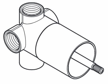 ROUGH-IN, 3/4 VOLUME CONTROL