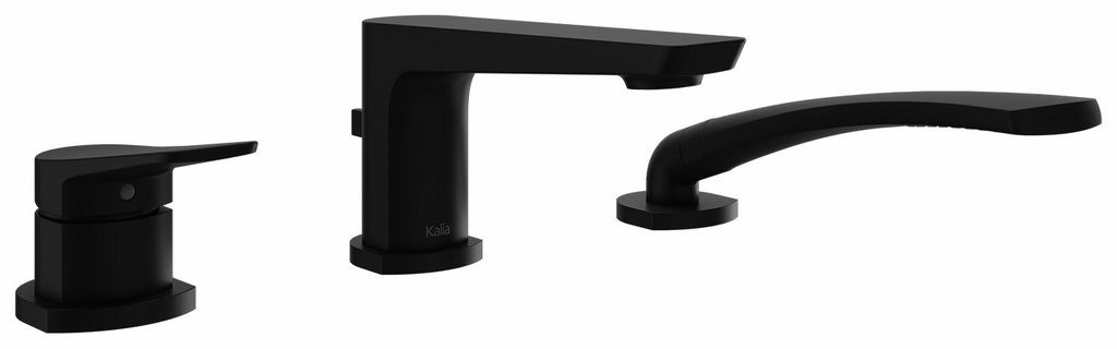 Moroka 3-Piece Pressure Balance Deck Mount Tub Filler with Hand Shower