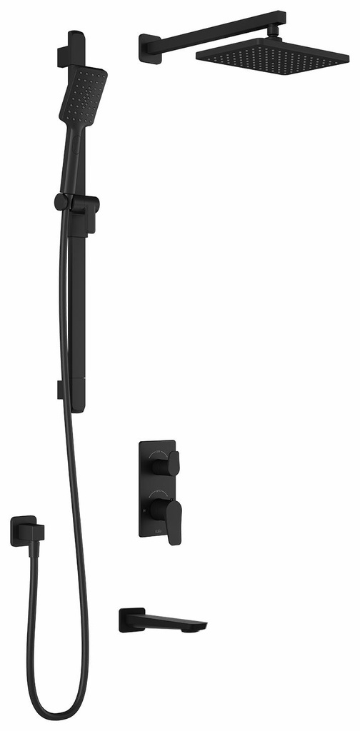 Moroka TD3 Thermostatic Integrated Diverter Shower System with Wall Arm