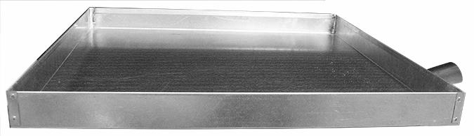 26" SQR PAN 2"H SIDE STUB LEFT