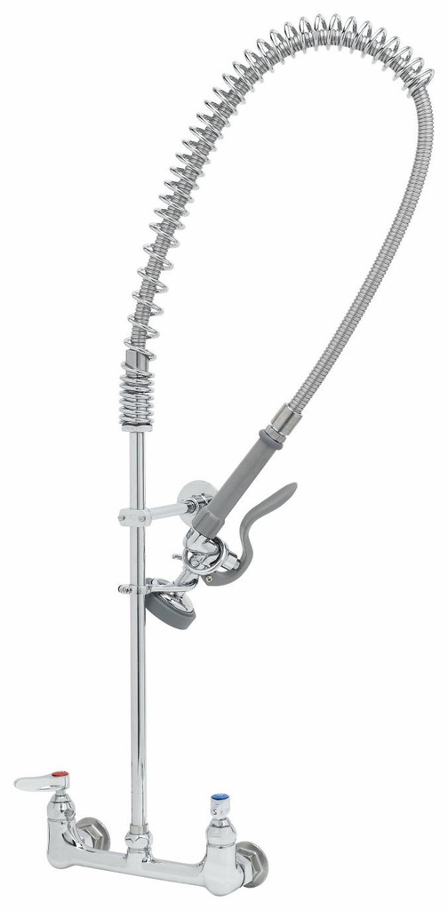 EasyInstall Pre-Rinse, Spring Action, Wall Mount Base, 8" Centers, Wall Bracket