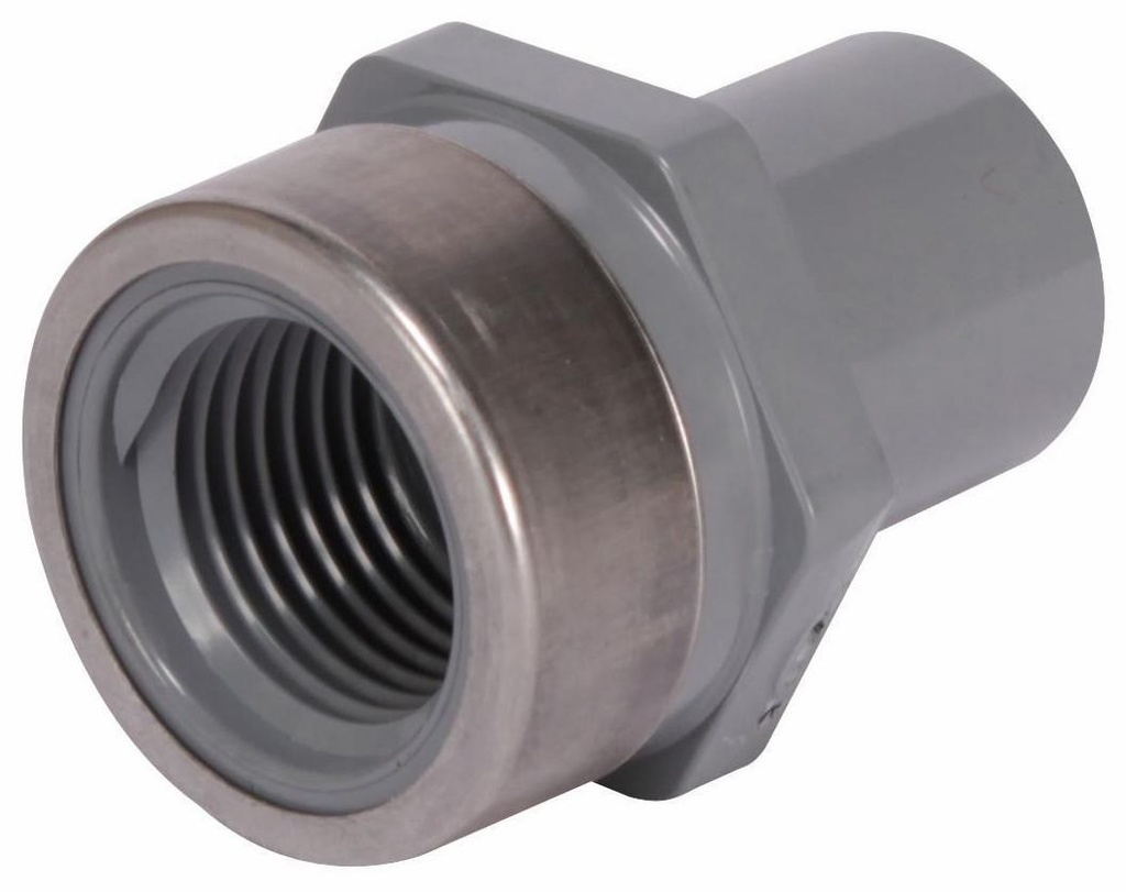 1 1/4" CPVC SCH80 FEMALE ADPT SPxFPT SS REINFORCED