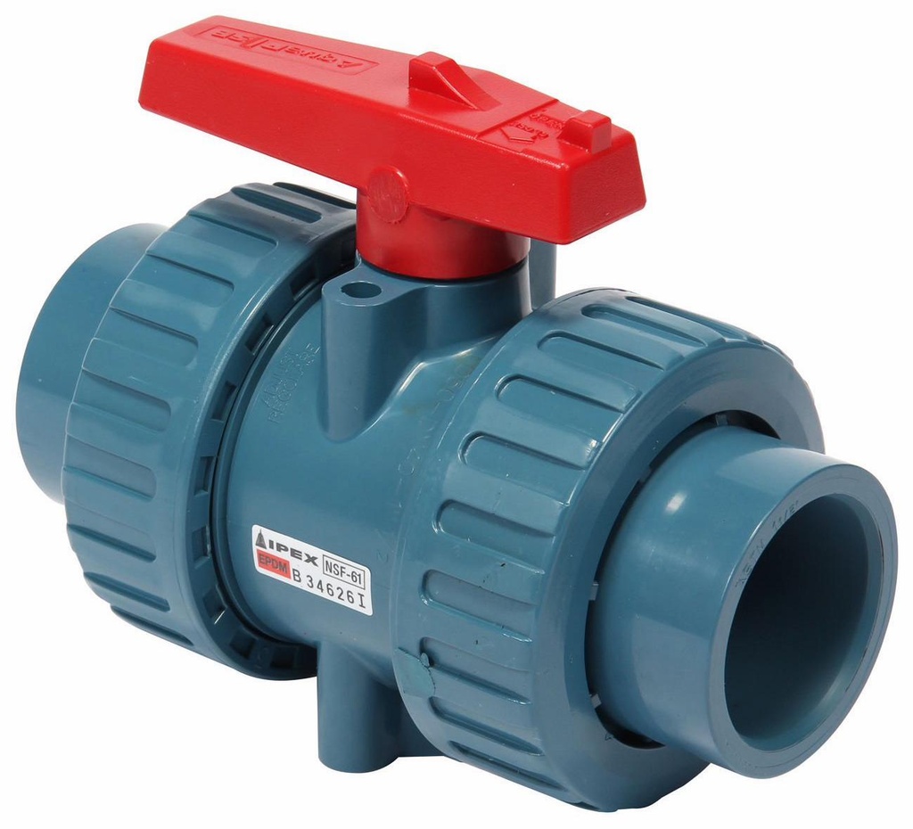 1 1/2" CPVC TRUE UNION BALL VALVE EPDM AQUARISE