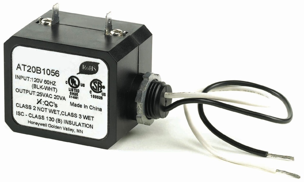 Foot mounted 120 V AC Transformer with 9 in Leadwires