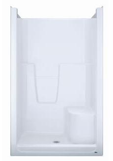Bathcove 48" x 36" Center Drain Shower Stall with RH Seat