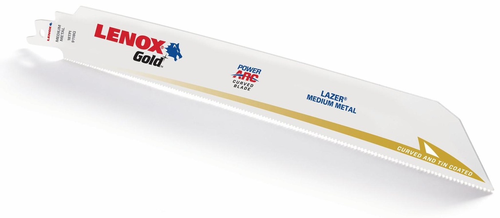 9"x1" 18TPI Gold Power Arc Extreme Metal Recip (Each)