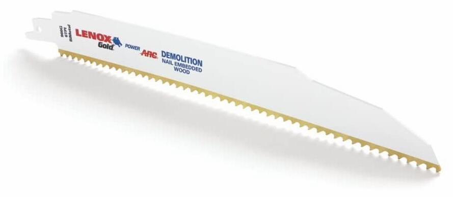 9"x1" 6TPI Gold Power Arc Demolition Nail Embedded Recip (Each)