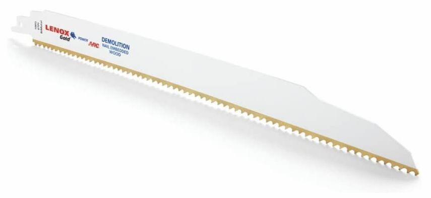 12"x1" 6TPI Gold Power Arc Demolition Nail Embedded Recip (Each)