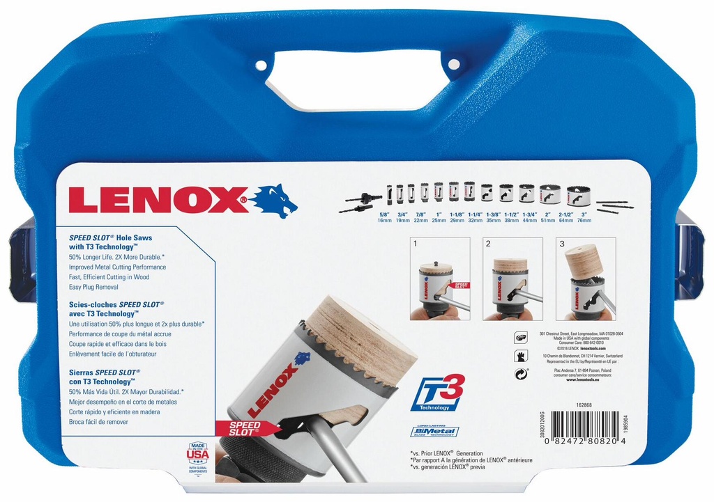 Hole Saw Kit, Bi-Metal, Speed Slot, 17-Piece