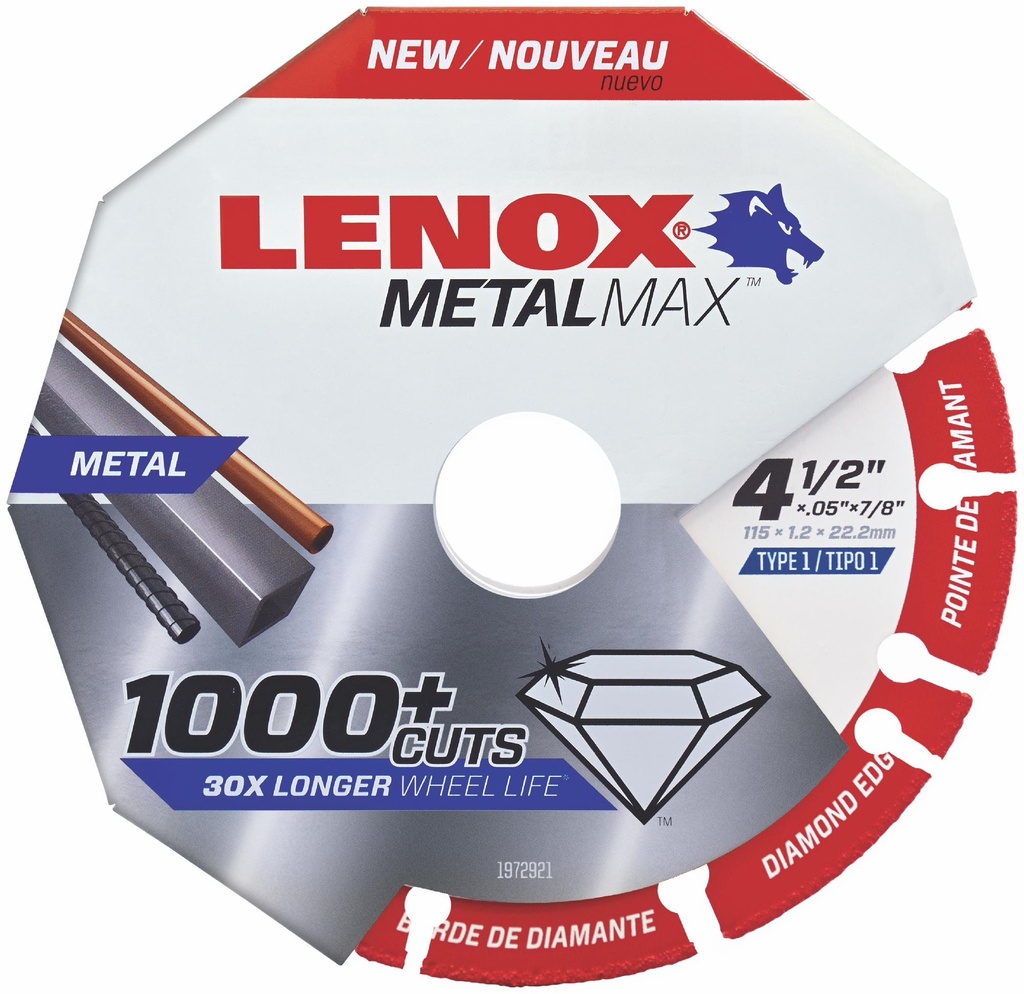 Cutting Wheel, Diamond Edge, 4-1/2-Inch