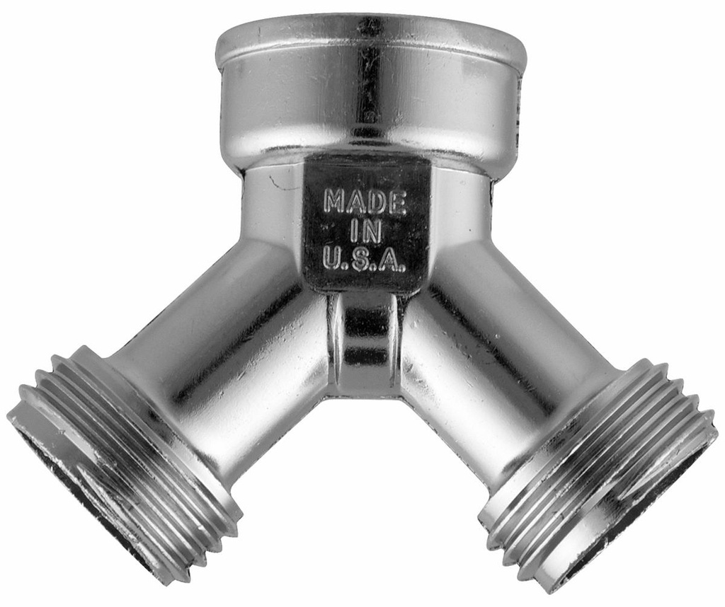 HOSE WYE BRASS 3/4FHT-DBLE MHT