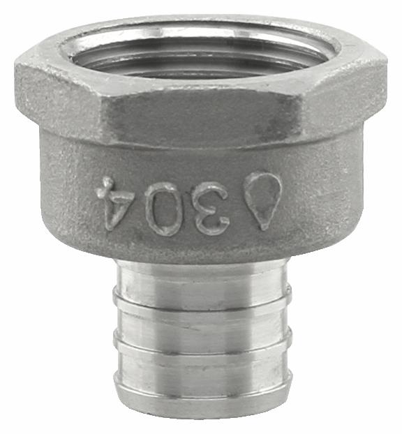 SSPEX-FA07 - '3/4" x 3/4" FPT 304SS Crimp PEX Female Adapter - F1807'