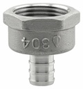 SSPEX-FA0507 - '1/2" x 3/4" FPT 304SS Crimp PEX Female Adapter - F1807'