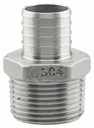 SSPEX-MA10 - '1" x 1" MPT 304SS Crimp PEX Male Adapter - F1807'