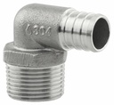 SSPEX-ME07 - '3/4" MPT 304SS Crimp PEX Male Elbow - F1807'