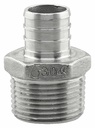 SSPEX-MA07 - '3/4" x 3/4" MPT 304SS Crimp PEX Male Adapter - F1807'