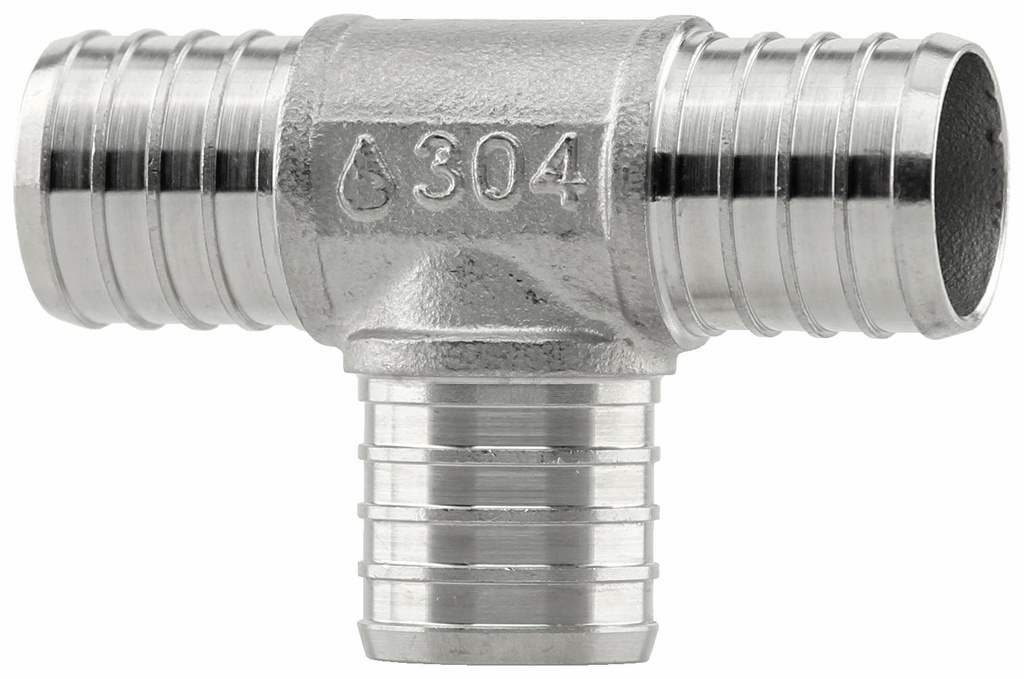 SSPEX-T10 - '1" 304SS Crimp PEX Tee - F1807'