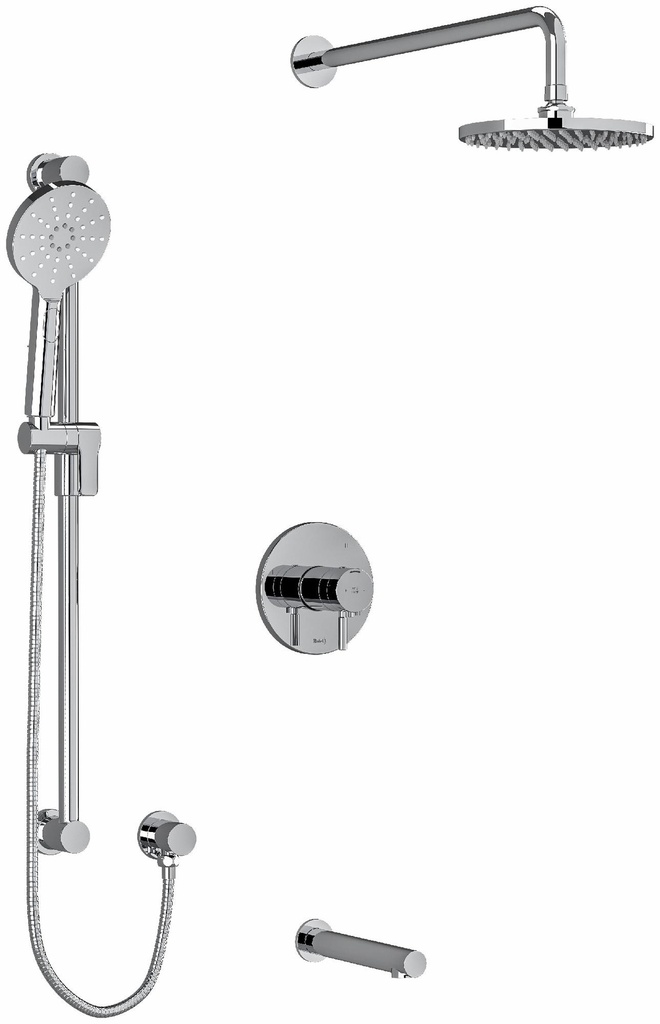 Riu Tub & Shower Faucet Trim with Rain Showerhead
