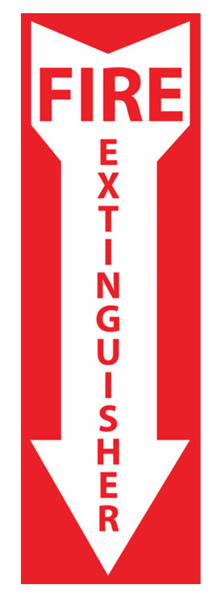 Fire Extinguisher Label, Decal 4x12
