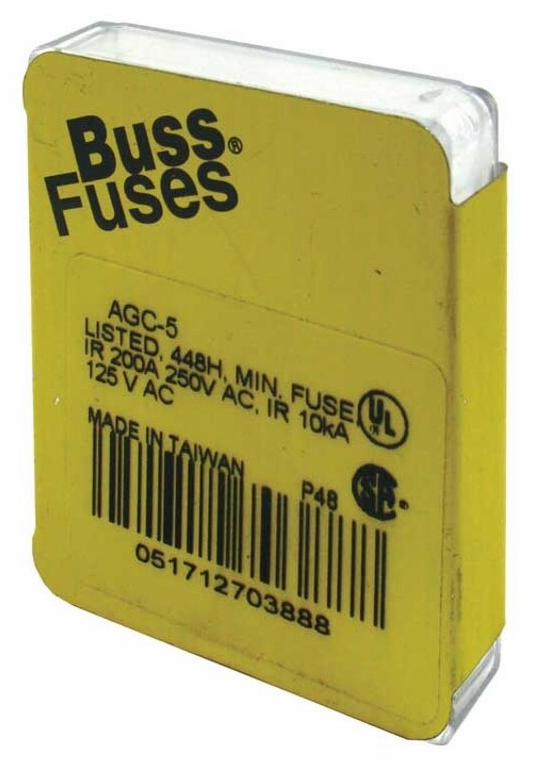 Fuse - 5A Glass Fast Acting - 1-1/4 in. (5 Pack)
