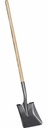 16ga Square Point Shovel with Wood Handle
