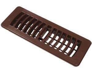 3"X10" PLASTIC FLOOR REGISTER - BROWN-BULK