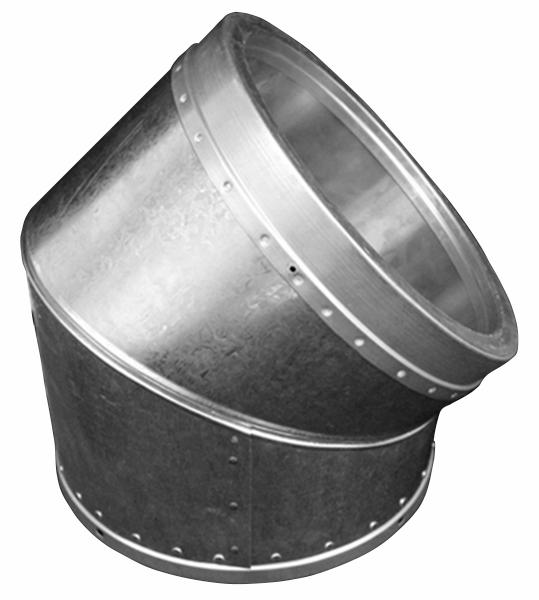 14" Double Wall 45 Degree Elbow