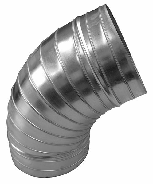 8" Spiral 45 Degree Elbow 1-1/2" Centerline