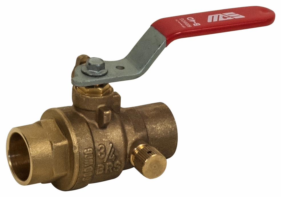 1/2 CC MAS BALL VALVE W/DRAIN B4D