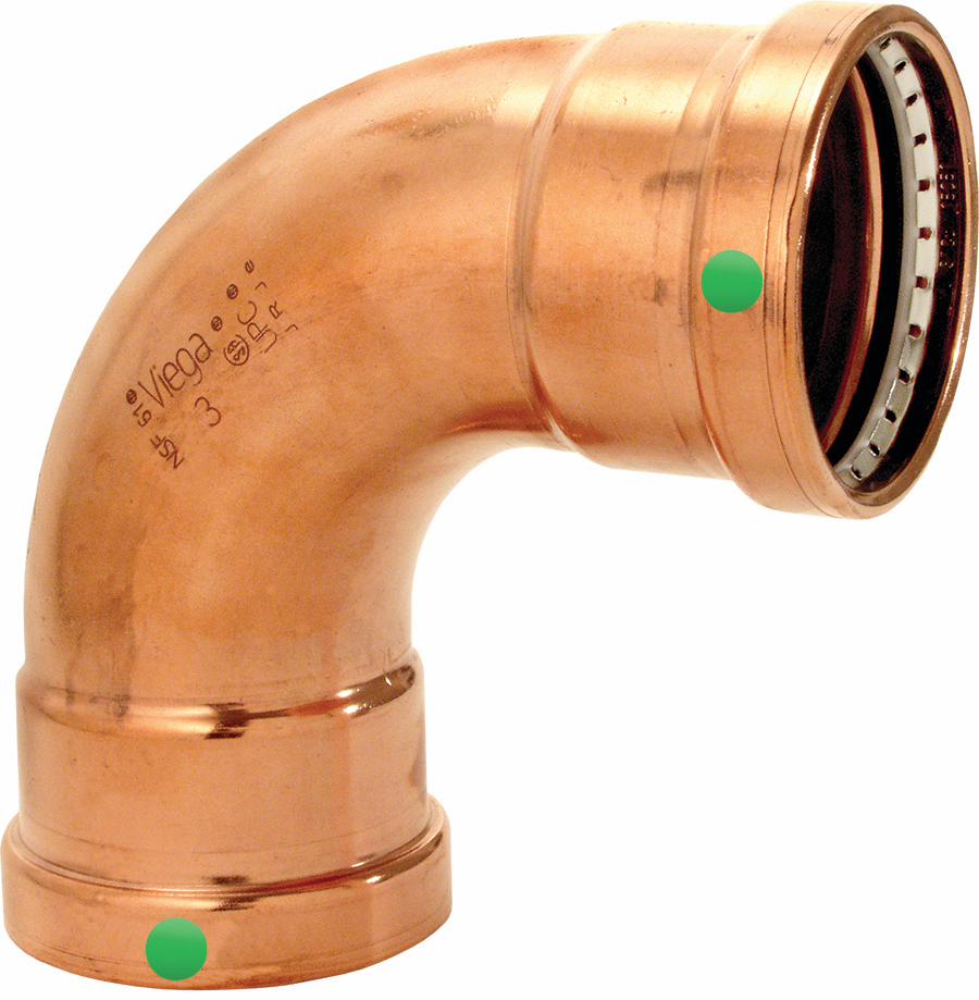 2-1/2 P/P CXC 90° ELBOW XLC