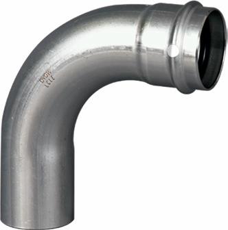 1/2 P/P STAINLESS STEEL CXFTG 90 ELBOW W/FKM
