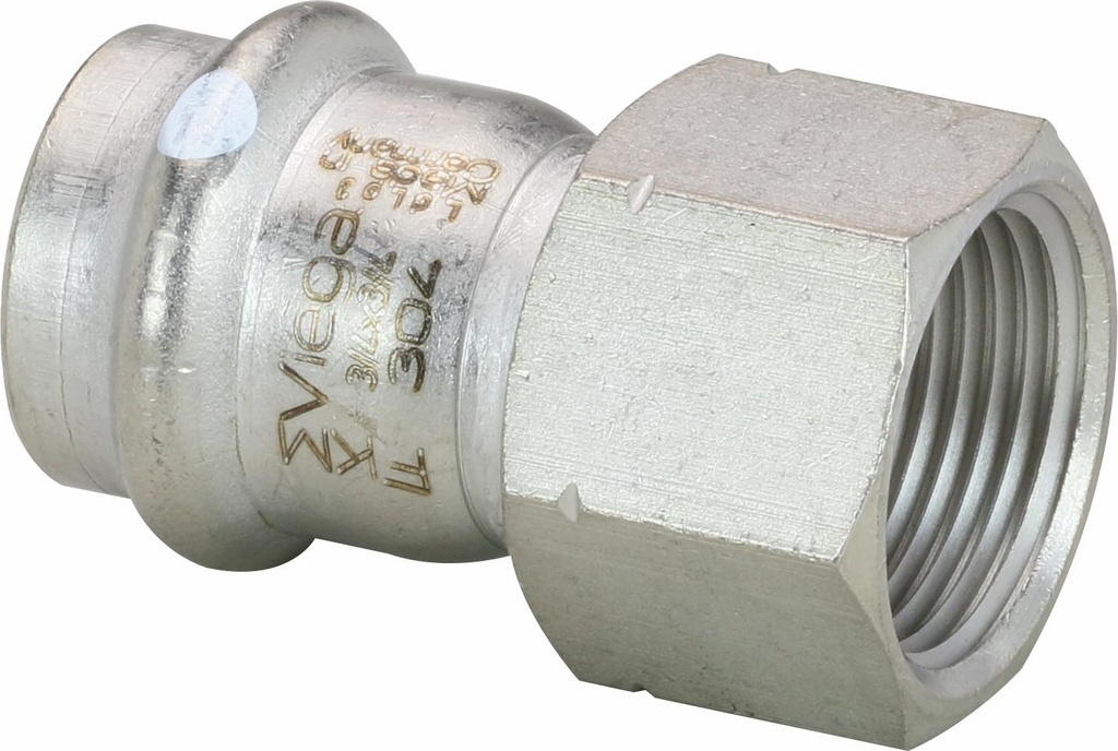 3/4 X1/2 P/P STAINLESS STEEL CXF ADAPTER FKM