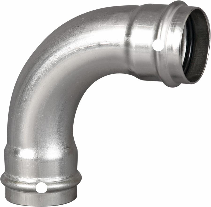 1 P/P STAINLESS STEEL CXC 90 ELBOW W/FKM