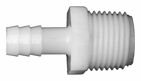 3/8 BARB X 1/2 MALE PLASTIC