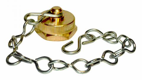 HEX-KNURL CAP NUT W/CHAIN