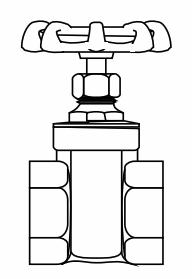 3/8 IPS BRASS GATE VLV 200WOG