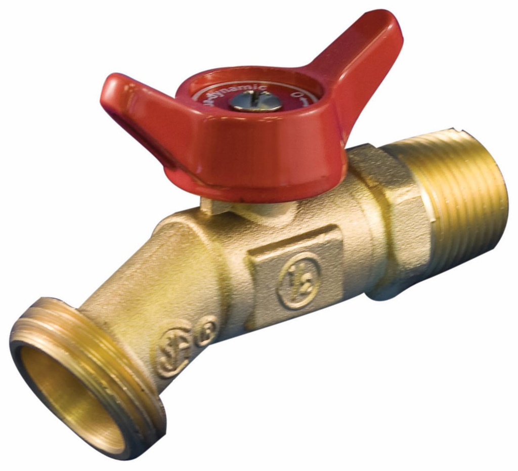 BOILER DRAIN VALVE 1/2 ANGLE BRASS MALE QUART TURN