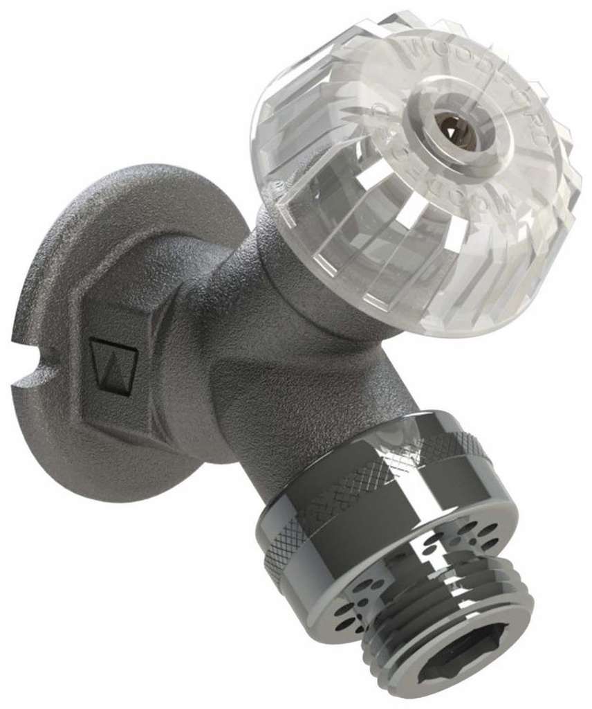 Model 24 Wall Faucet P 1/2 Inlet, Polished Chrome