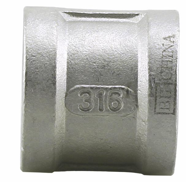 2-1/2 STAINLESS THRD 150# COUPLING