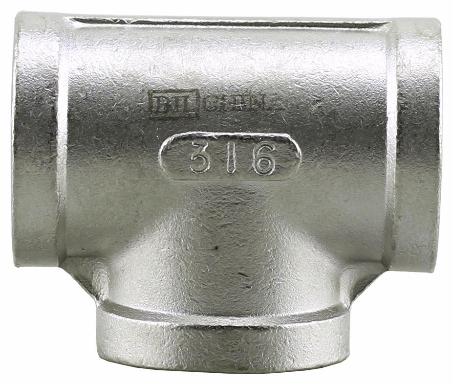 4 STAINLESS THRD 150# TEE