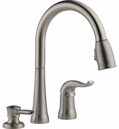 [3060164] Kate Kitchen Faucet with Pulldown Spay and Soap Dispenser