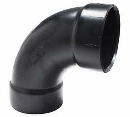 [7629904] ABS DWV 4" 90D ELL LONG SWP HXH BLK