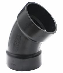 [7629908] ABS DWV 4" 45D ELL LONG TURN HXH BLK